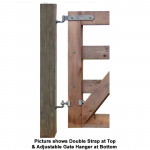 Snug Cottage Hardware Adjustable Bottom Gate Fittings for Wood Gates, Each (8250-P)