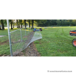 Newton Falls Ohio Ball Field Project - 6'H Homerun Fence Installation - 2019 - Chain Link Stretching
