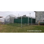 6' High 9 gauge Green Chain Link Fence Fabric Installed on Galvanized Framework - Champion, OH