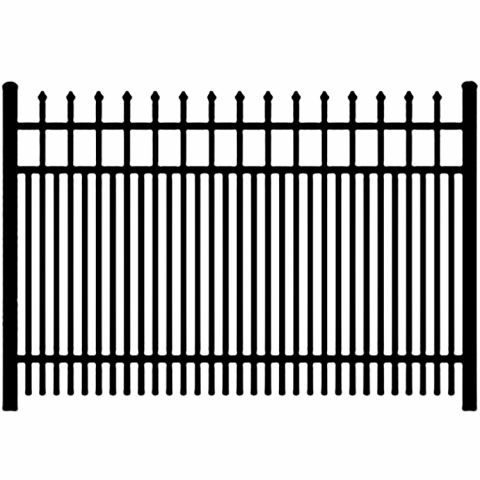 Ideal Maine #203 Double Picket Aluminum Fence Section