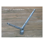 Chain Link Fence Barb Wire Arms - 6-Wire (CL-BARB-ARM-6-WIRE)