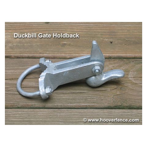 Duckbill Chain Link Fence Gate Holdback - Malleable Steel - Galvanized (H-0541)