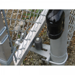 Hoover Fence Chain Link Single Track Aluminum Slide Gate Kit Installation - Bottom Guide Assembly & Photoeye