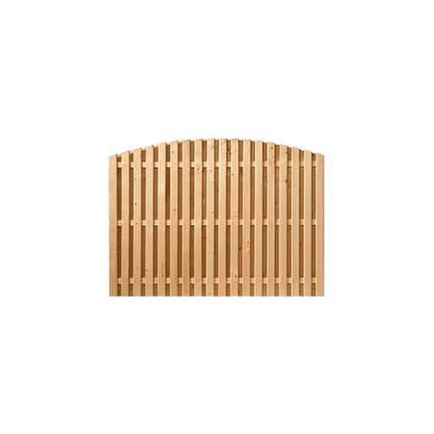 Shadowbox Wood Fence Panels, Convex Top - Treated