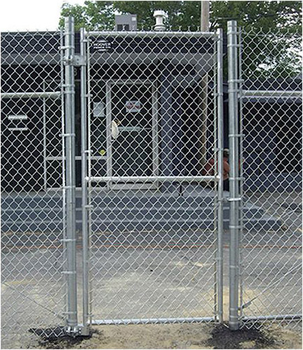 Single Commercial Chain Link Swing Gate