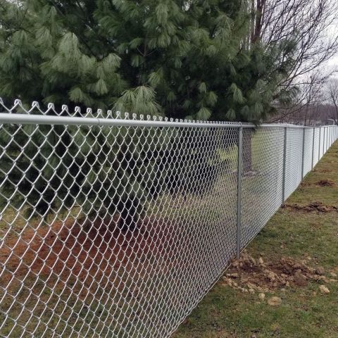 Color Coated Chain Link Fence Kit - Includes All Parts