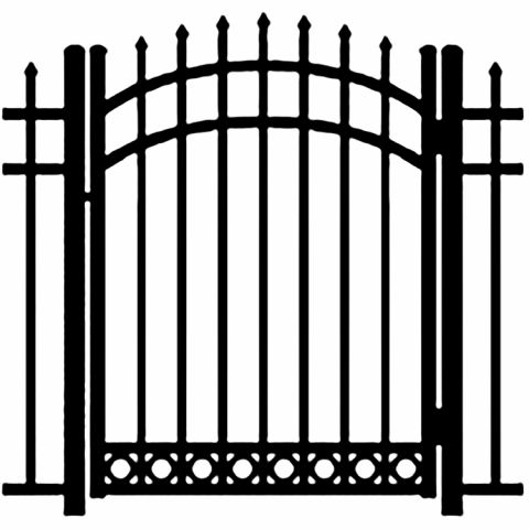 Ideal Maine #2035 Aluminum Arched Walk Gate - Bottom Rings