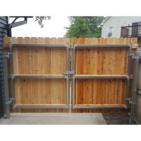 Hoover Fence Industrial Double Gate Frame - 2" Galvanized Square