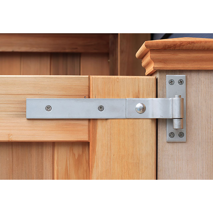 Snug Cottage Hardware Contemporary Cranked Band Hinges for Wood Gates - 316  Stainless Steel, Pair