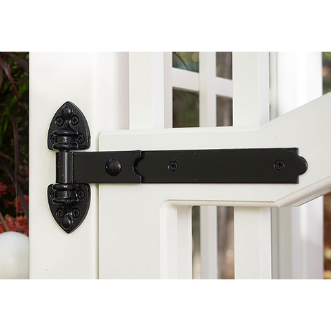 Snug Cottage Hardware Contemporary Ring Gate Latch - Setback Mount with  Gate Stop - Black