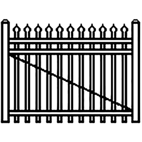 Jerith Industrial Aluminum Single Driveway Gate - Style #I101