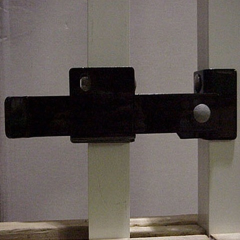 DAC Industries Chain Link Fence Strong Arm Latches for Double Gates - Black