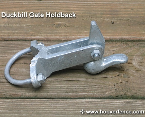 Duckbill Chain Link Fence Gate Holdback - Malleable Steel - Galvanized (H-0541)