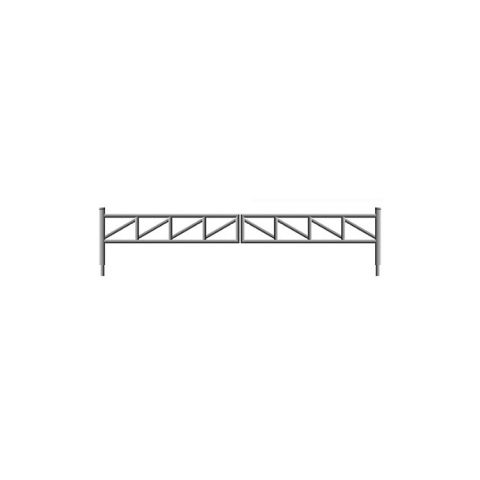 Hoover Fence N-Series Tubular Barrier Double Gate Kits - Aluminum