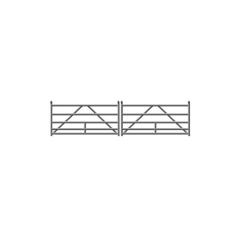 Hoover Fence G-Series Tubular Barrier Double Gate Kits - Colored