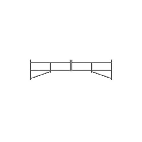Hoover Fence H-Series Tubular Barrier Double Gate Kits - Galvanized Steel