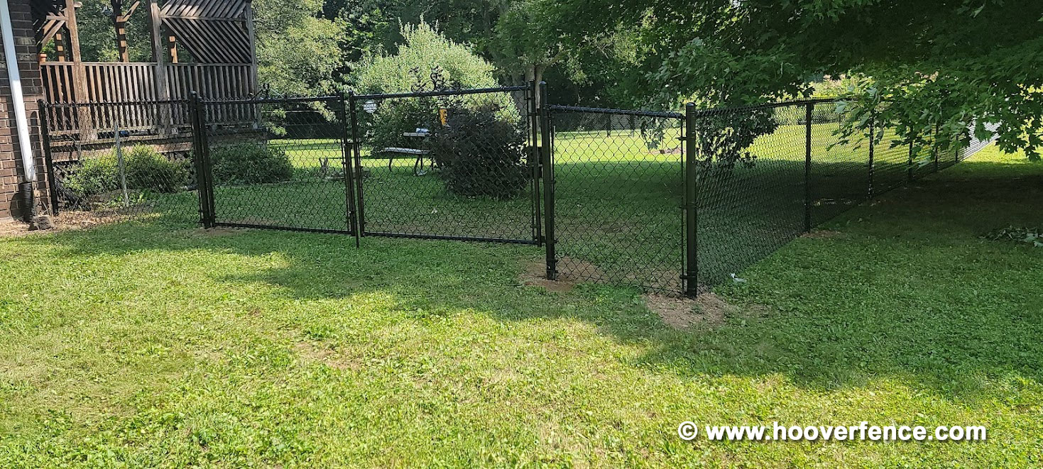 Color Coated Chain Link Fence Kit - Includes All Parts