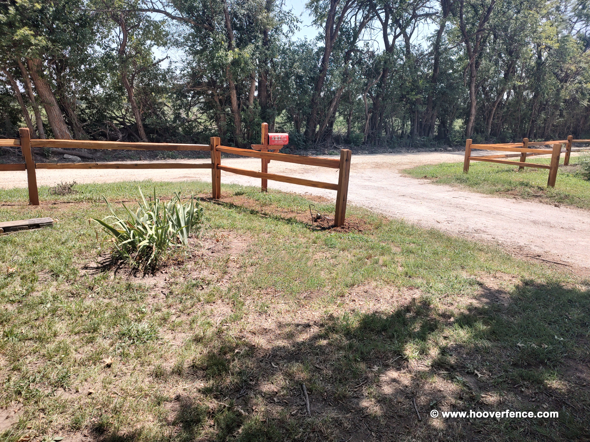 Customer Photo - 2-Rail Western Red Cedar Split Rail Fence