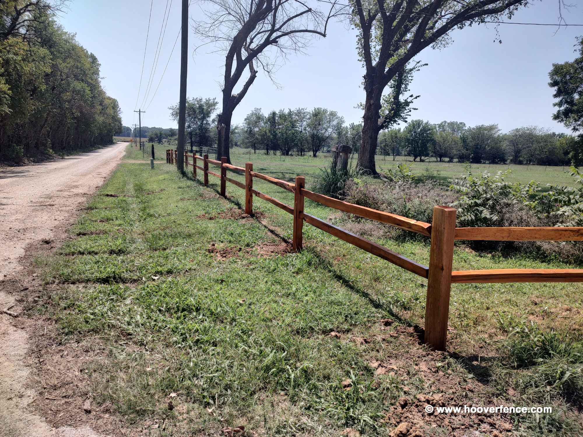 Customer Photo - 2-Rail Western Red Cedar Split Rail Fence
