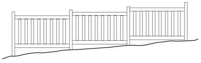 How to Install Vinyl Fence Sections on Uneven Terrain